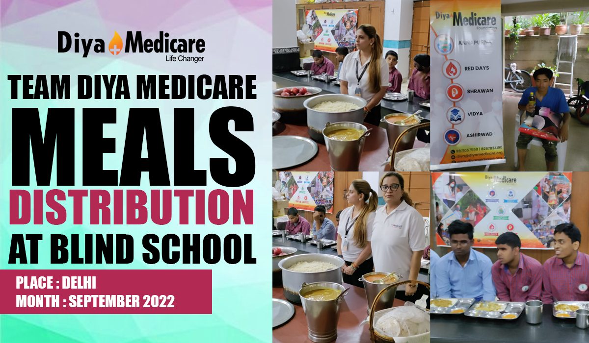 Meals Distribution at Blind School